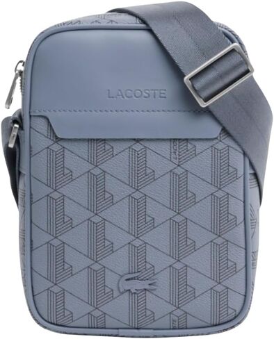 Lacoste Men's The Blend Satchel, Mono Folkstone Gray Abime, One Size in Kuwait