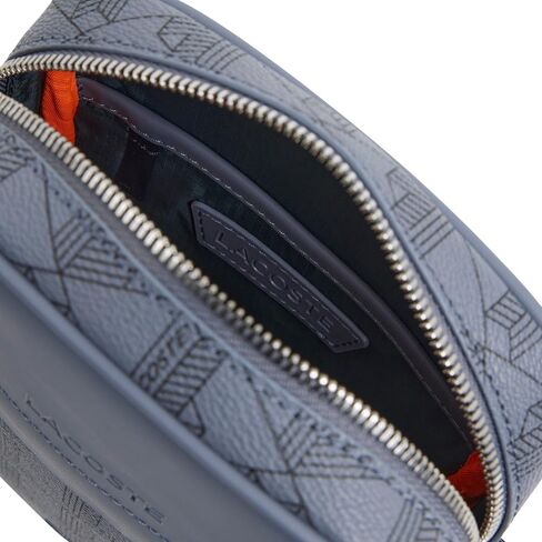 Lacoste Men's The Blend Satchel, Mono Folkstone Gray Abime, One Size in Kuwait
