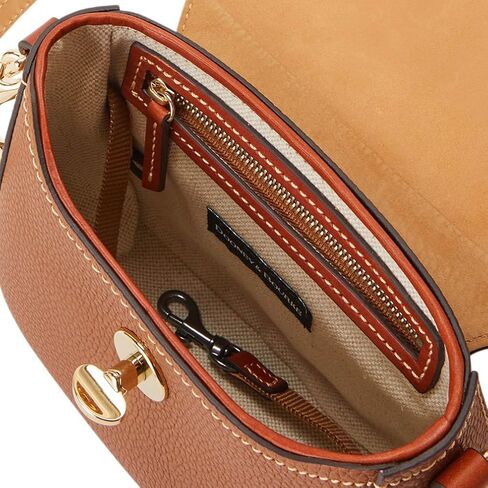 Dooney & Bourke Crossbody Bags for Women, Pebble Turnlock Flap Saddle Bag with Adjustable Shoulder Strap in Kuwait