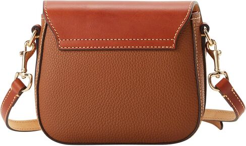 Dooney & Bourke Crossbody Bags for Women, Pebble Turnlock Flap Saddle Bag with Adjustable Shoulder Strap in Kuwait