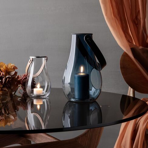 Holmegaard Design with Light Lantern, Clear, 9.8" H x 6.1" D, Designed by Maria Berntsen, Gift Box Included in Saudi Arabia