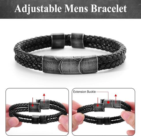 Personalized Fathers Day Bracelets Gifts Custom Dad Bracelet with Names Customized Engraved ID Bracelets Best Dad Ever Gift for Grandpa Husband in Saudi Arabia