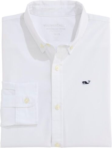 Vineyard Vines Boys' Boys' Breakwater Solid Performance Cotton Shirt in Saudi Arabia