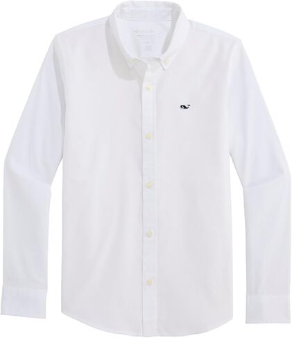 Vineyard Vines Boys' Boys' Breakwater Solid Performance Cotton Shirt in Saudi Arabia