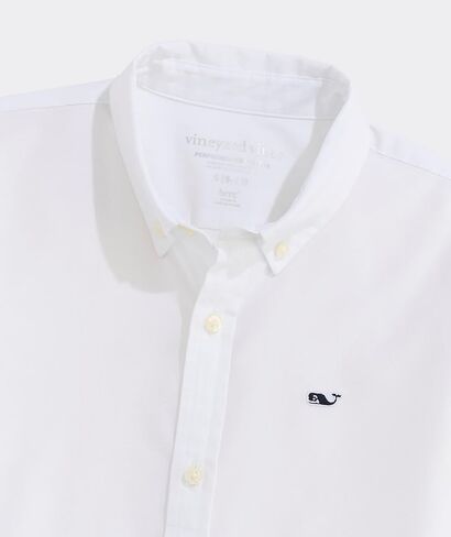 Vineyard Vines Boys' Boys' Breakwater Solid Performance Cotton Shirt in Saudi Arabia