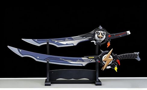 Zenless Zone Zero Game Anime Anby Demara Soldier 0 - Anby 's Double Sword Gemina Katana Cosplay Replica Carbon Steel Blade A Pair Can Clash in Saudi Arabia