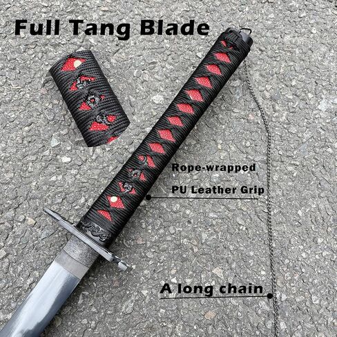 40.9 بوصة كامل تانغ 1045 من الفولاذ الكربوني Tensa Zangetsu Anime Samurai Sword Katana مع حامل عرض للتجميع والحفلات التنكرية والممارسة in Kuwait