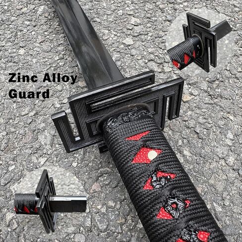 40.9 بوصة كامل تانغ 1045 من الفولاذ الكربوني Tensa Zangetsu Anime Samurai Sword Katana مع حامل عرض للتجميع والحفلات التنكرية والممارسة in Kuwait