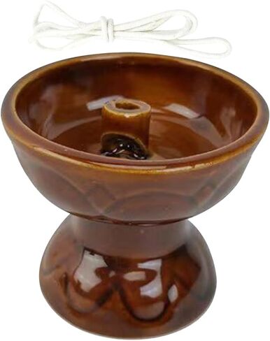 VOSAREA Ceramic Vintage Oil Lamp Kerosene Lantern Oil Lamp Decorative Light Vintage Paraffin Antique Candle Holder for Living Room Ambient Light (2.67X2.67X2.36 Inch) in Kuwait