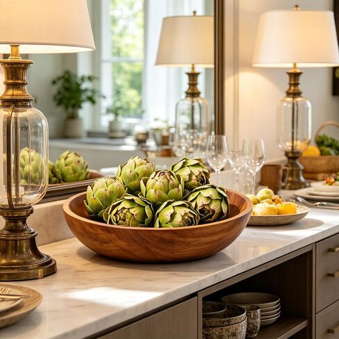dallisten 6 Pcs Lagre Artificial Artichokes Fake Vegetables, Green Lifelike Faux Artichoke Decor for Kitchen, Bowl & Table Centerpiece, Farmhouse Home Decor for Wedding, Room & Display Styling in Saudi Arabia