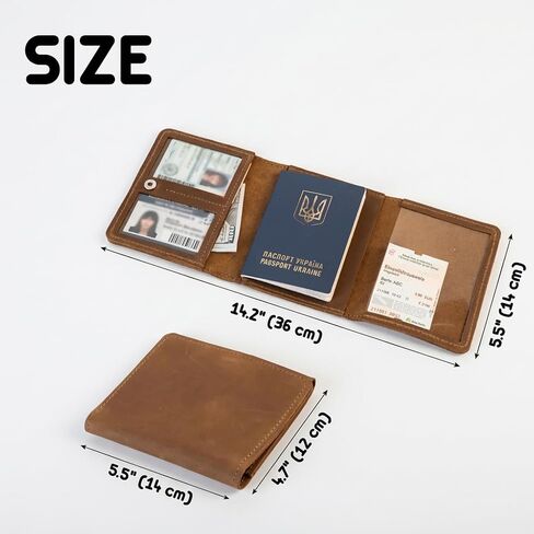 Leather Pilot Document Wallet - Pilot License Holder & Flight Document Organizer, Genuine Crazy Horse Leather Travel Wallet, Compact Aviation Passport Holder for Pilots, Warm Brown in Saudi Arabia