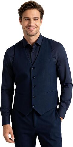 Mens Linen Suit Casual Tuxedo Linen Men Suit Set 2-Piece Summer Suit Vest and Pants Set for Wedding Beach Grooms Groomsmen in Saudi Arabia