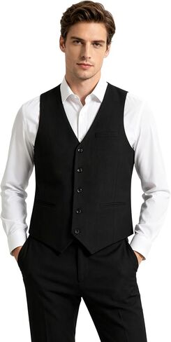 Mens Linen Suit Casual Tuxedo Linen Men Suit Set 2-Piece Summer Suit Vest and Pants Set for Wedding Beach Grooms Groomsmen in Saudi Arabia