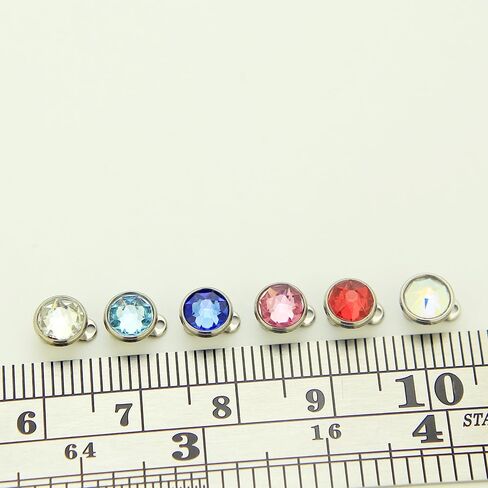 6mm Round Crystal Stone 316L Surgical Steel Top with G23 Grade Titanium Internally Micro Dermal Anchor Drivers - Surface - Skin Piercing in Kuwait
