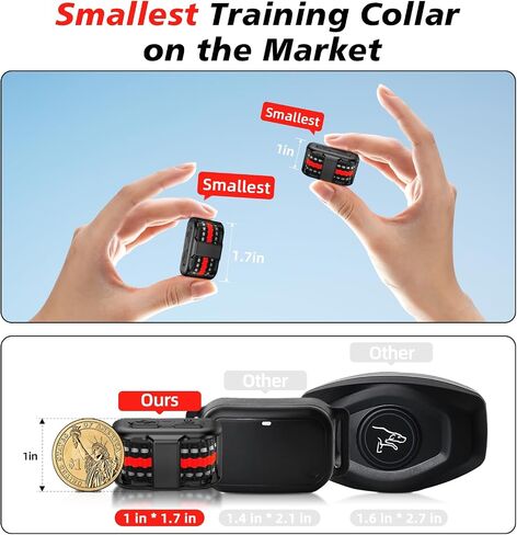 Tiniest Cat Shock Collar, Lightest Cat Training Collar with Remote for Small Cats 5-15lbs & Medium Large Cats/Puppies, Waterproof, Rechargeable, 1300ft Range(Red) in Saudi Arabia