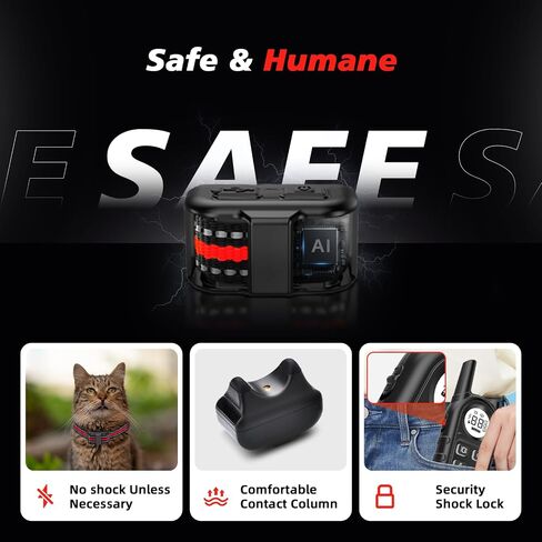 Tiniest Cat Shock Collar, Lightest Cat Training Collar with Remote for Small Cats 5-15lbs & Medium Large Cats/Puppies, Waterproof, Rechargeable, 1300ft Range(Red) in Saudi Arabia