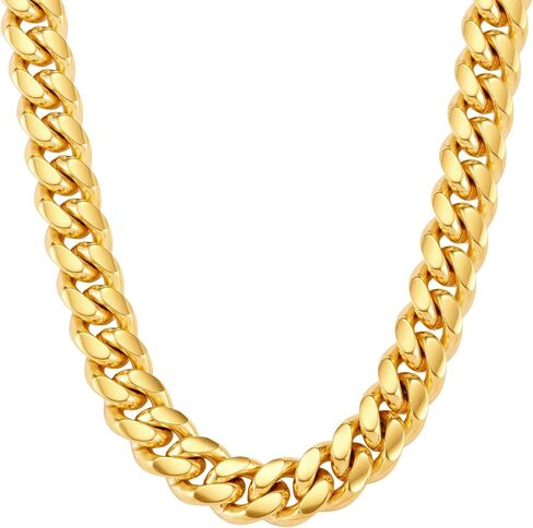 JAXXON Cuban Link Chain - Mens Necklace - Box Clasp in Saudi Arabia