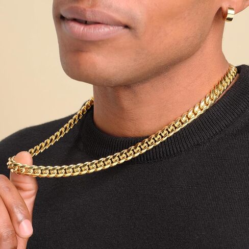 JAXXON Cuban Link Chain - Mens Necklace - Box Clasp in Saudi Arabia