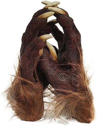 Halloween Skeleton Gloves Hairy Werewolf Hand Claws Gloves Gothic Horror Wolf Skeleton Glove Costume for Men Adult Halloween Party Accessories in Saudi Arabia