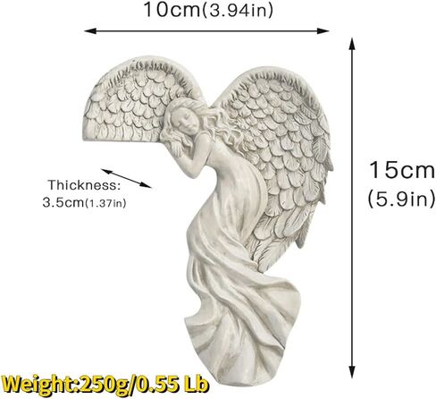 YFEIQI Angel Wings Resin Sculpture Photo Frame, Angel Frame Decoration, Creative 3D Resin Art Crafts for Home Wall Decoration, Gifts for Festival, Wedding or Anniversary (Left+Right) in Saudi Arabia