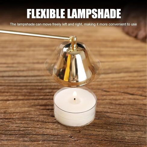 Candle Snuffer, Candle Snuffers Wick Snuffer, Candle Accessory, Extinguish Candle Flame Safely with Long Handle Putting Out Fire, Candle Extinguisher Tool (Gold) in Saudi Arabia