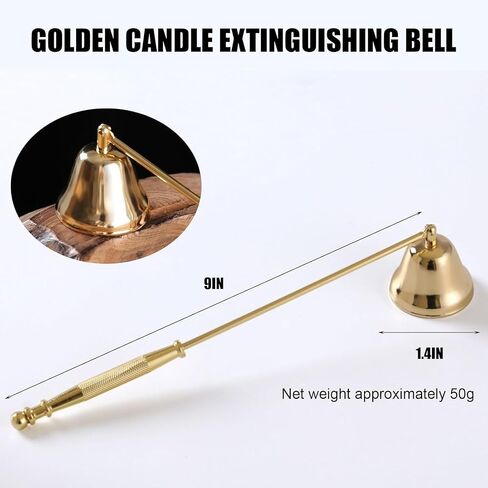 Candle Snuffer, Candle Snuffers Wick Snuffer, Candle Accessory, Extinguish Candle Flame Safely with Long Handle Putting Out Fire, Candle Extinguisher Tool (Gold) in Saudi Arabia