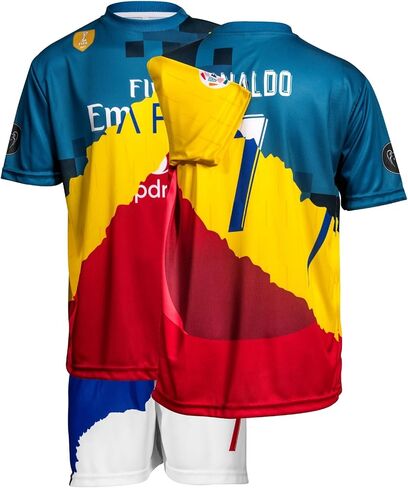 #7 Trio Special Design Kids Soccer Jersey Shirts Football Futbol Socks Gift Set Youth Sizes in Saudi Arabia