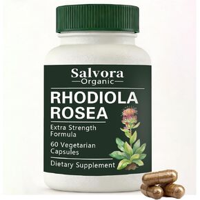 Salvora rhodiola rosea，Rhodiola Rosea Supplement,Non-GMO,60 Capsules in Saudi Arabia