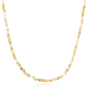 ARSIS Beaded Gemstone Necklace for Women, Colorful 3-4mm Bead Choker, 18K Gold Plated Birthstone Bead Necklace, Handmade Summer Beach Necklace Jewelry Gift in Saudi Arabia