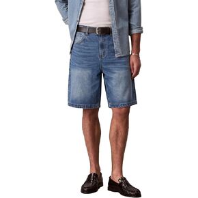 Men's Relaxed Fit Denim Shorts Casual Knee Length Jean Shorts Classic 5 Pocket for Spring Summer Autumn Everyday Daily Wear in Saudi Arabia