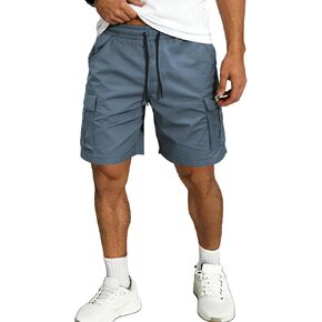 Hidkat Men's Lightweight Cargo Shorts with Drawstring-Breathable,Comfy Casual Outdoor Shorts for Hiking Gym Workout in Saudi Arabia