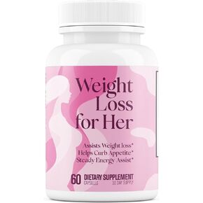 GLP-1 Weight Loss for Her | Supports Healthy Pathways Associated with GLP-1 Activity - Promotes Weight Loss for Women, Helps Appetite Control & Promotes Energy - 3rd Party Tested Supplement - 60 Pills in Saudi Arabia