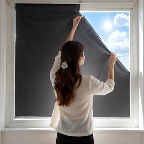 2026 Portable Sunshade Curtains, with Dimensions of 118 '' × 57''. 100% Fully Opaque, Instantly Creating a Dark Environment.Portable Installation. Suitable for bedrooms and Offices. in Saudi Arabia
