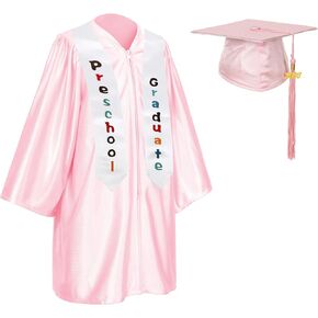 Shiny Preschool and Kindergarten Graduation Cap Gown Stole Package with Year Charm Tassel in Saudi Arabia