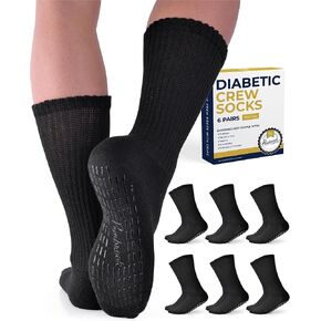 Pembrook Diabetic Socks for Men and Women - Breathable Non-Binding Neuropathy Socks for Diabetics Men | Non Grip & Grip Socks in Saudi Arabia
