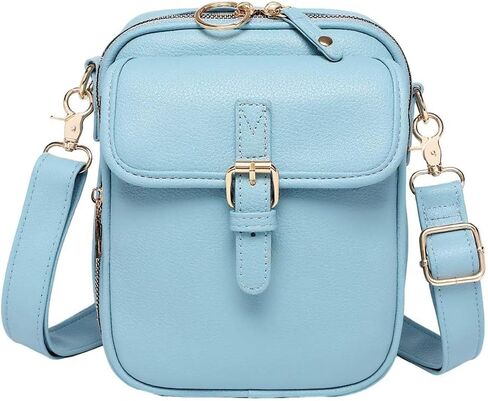 hoehew Crossbody Leather Bag for Women Multi-Slot Multifunctional Large Capacity Bags Adjustable Shoulder Bags Handbag | Anti-Theft in Kuwait