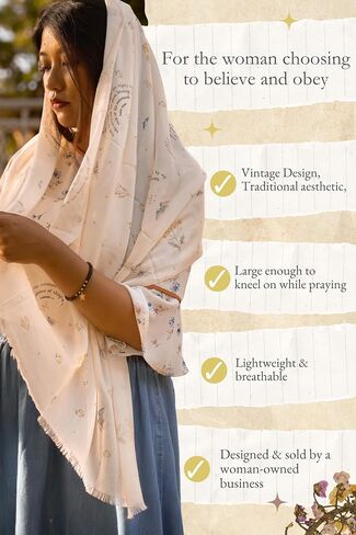 Mustard Seed Scripture Prayer Scarf for Women – 100% Modal Classic Christian Shawl 27.5x79, Faith Bible Verses, Religious Wrap Gift with Canvas Bag in Saudi Arabia