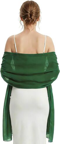 Women’s Chiffon Shawl Wrap Elegant Soft Sheer Scarf for Evening Dresses Wedding Bridal and Formal Occasions in Saudi Arabia