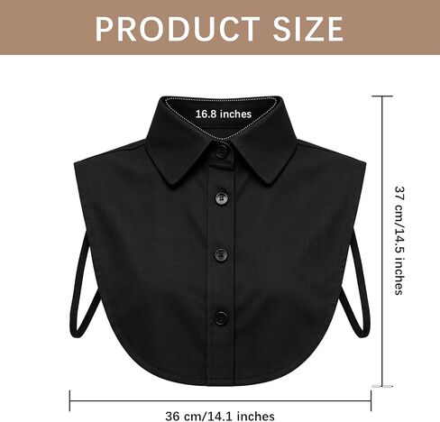 2 Pcs Fake Collar Detachable Dickey Collar Faux False Half Shirt Blouse Collars Tops for Women Girls Daily Outfits Graduation in Saudi Arabia