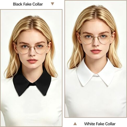 2 Pcs Fake Collar Detachable Dickey Collar Faux False Half Shirt Blouse Collars Tops for Women Girls Daily Outfits Graduation in Saudi Arabia