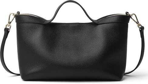 DAILANDO Genuine Leather Top Handle Satchel Purse for Women, Medium Trendy Tote Hobo Bag with Organizer Insert Zipper Pouch in Saudi Arabia