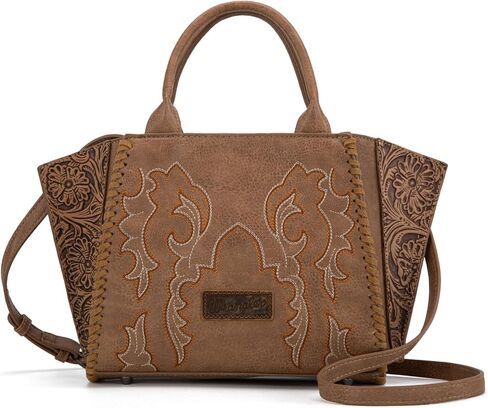 Wrangler Purse for Women Embroidered Boot Scroll Tote Bag Rodeo Top Handle Handbags with Crossbody Strap in Kuwait