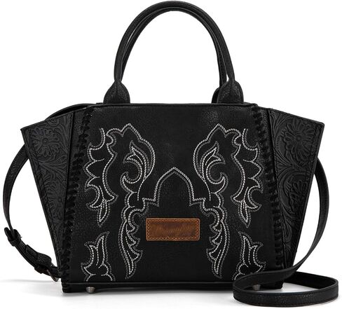 Wrangler Purse for Women Embroidered Boot Scroll Tote Bag Rodeo Top Handle Handbags with Crossbody Strap in Kuwait