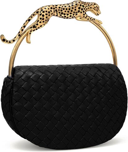 JW PEI Women's Ione Woven Leopard Shaped Top Handle Bag in Saudi Arabia
