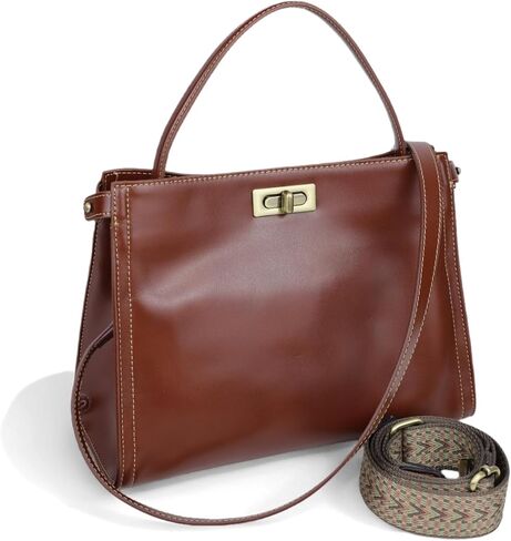 Genuine Leather handBags for Women Vintage Style real leather purses for women Satchel and leather crossbody bags for women | Genuine leather in Saudi Arabia