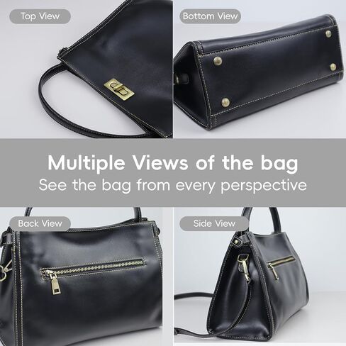 Genuine Leather handBags for Women Vintage Style real leather purses for women Satchel and leather crossbody bags for women | Genuine leather in Saudi Arabia
