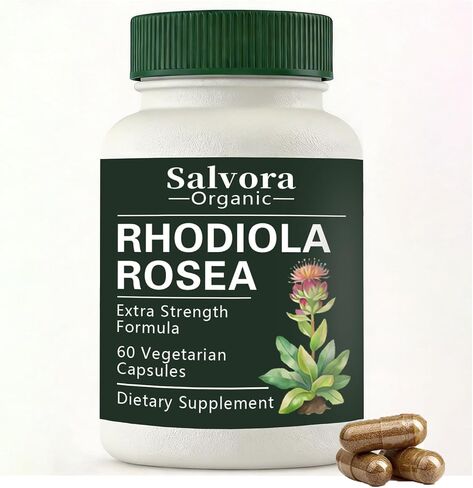 Salvora rhodiola rosea，Rhodiola Rosea Supplement,Non-GMO,60 Capsules in Saudi Arabia