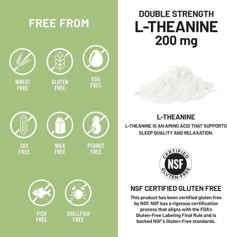 NatureWise قوة مزدوجة L-Theanine 200mg - مكمل نباتي L-Theanine للاسترخاء + دعم النوم - معتمد من NSF خالي من الغلوتين - غير معدل وراثيًا، تم تصنيعه في الولايات المتحدة الأمريكية - 120 كبسولة [كمية تكفي 120 يومًا] in Kuwait