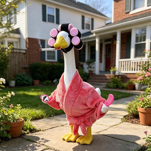 Unique Waterfowl Bath Gown for 23in Porch Ornament Soft Machine Washable Cloth Eye Catching Patio Display Waterfowl Statue Accessories in Saudi Arabia