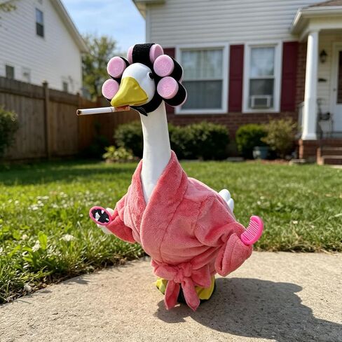 Unique Waterfowl Bath Gown for 23in Porch Ornament Soft Machine Washable Cloth Eye Catching Patio Display Waterfowl Statue Accessories in Saudi Arabia